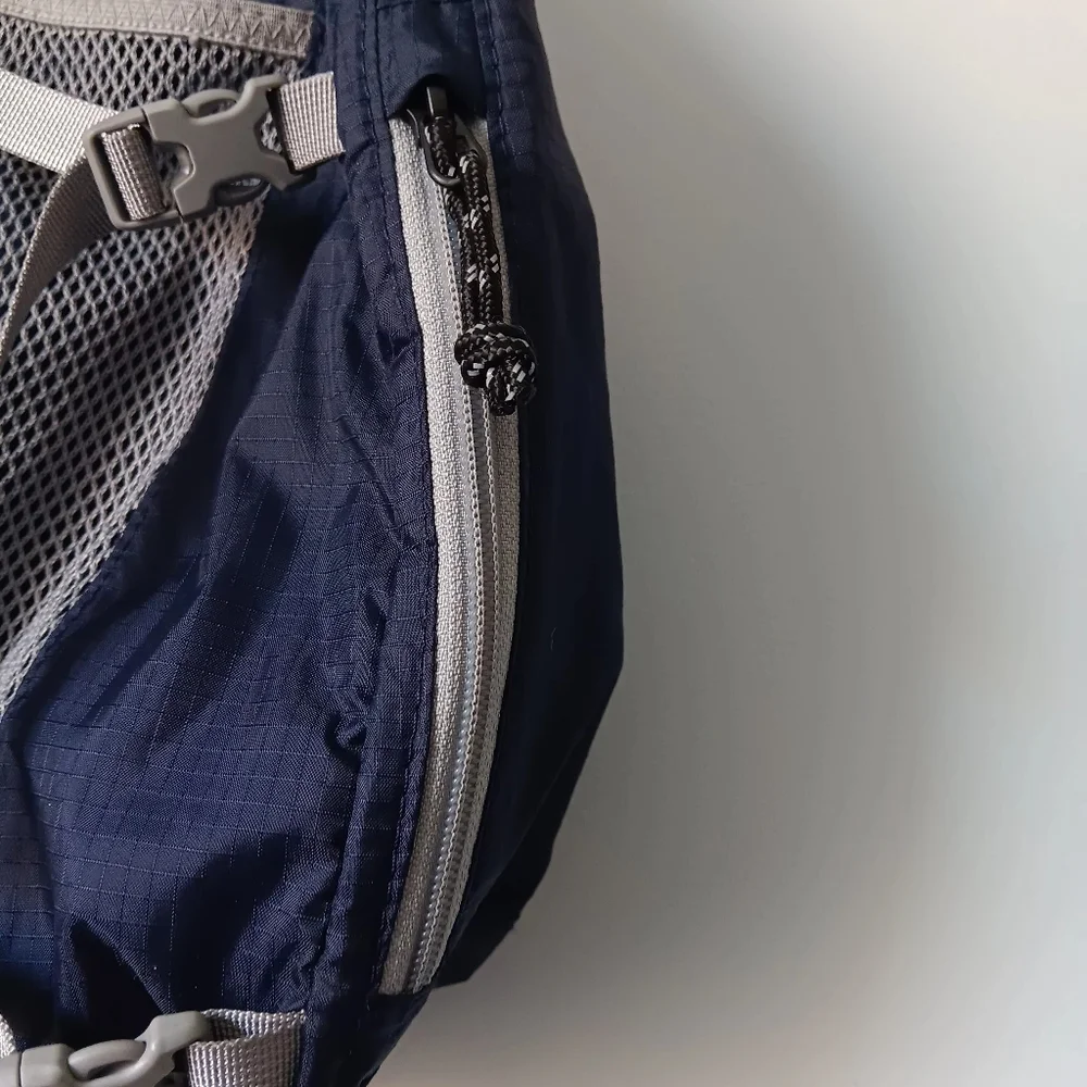 L.L. Bean Navy and Gray Stowaway Sling Backpack